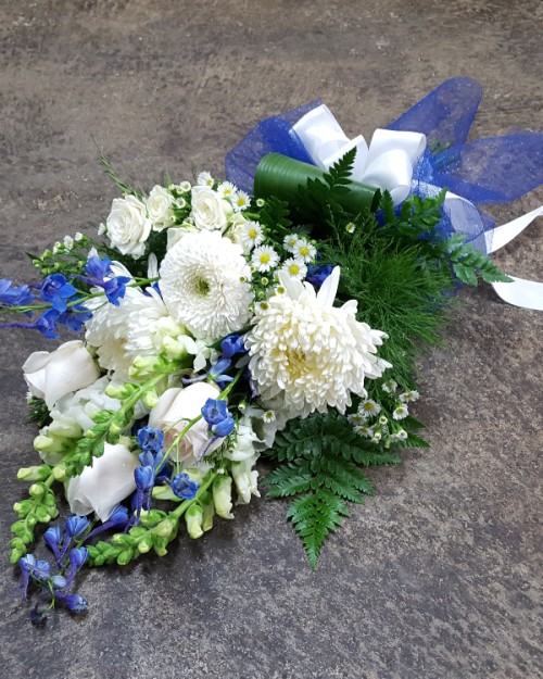 Blue Presentation Bouquet & Boutonniere